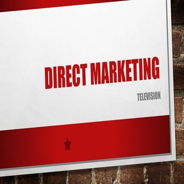 Television Media in Direct marketing | PPTX