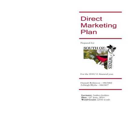 Direct Marketing Plan 