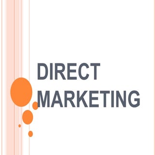 Direct marketing ppt