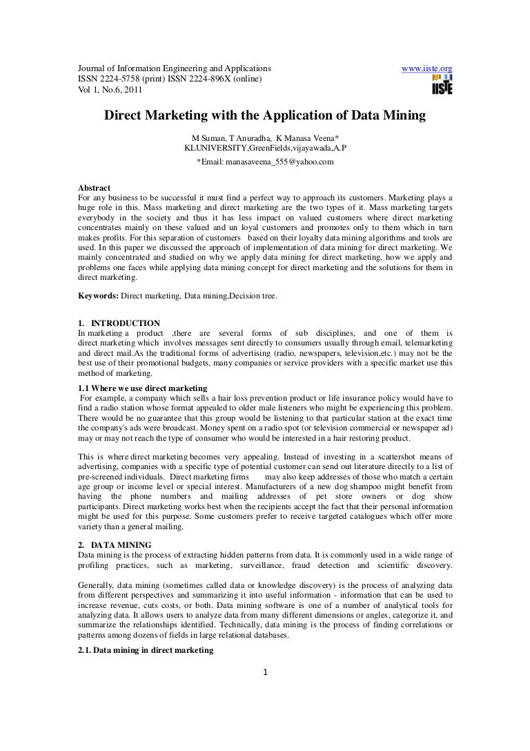 Dissertation direct marketing