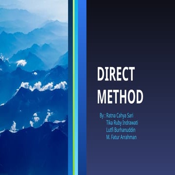 DIRECT METHOD FULL. material for education | PPTX