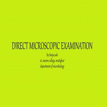 Direct microscopic examination