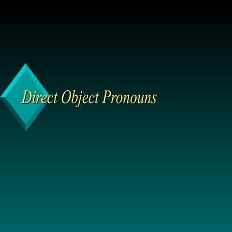 Direct objects ppt #1  question game