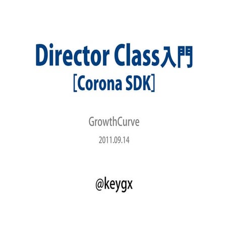 Director class入門