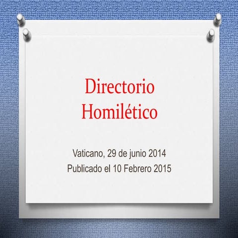 Directorio homilético 2015