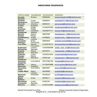 Directorio telefonico