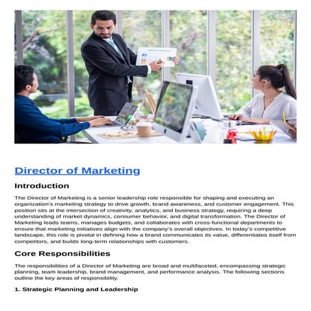 10 Key Responsibilities of Modern Marketing Managers | PPTX