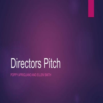 Directors pitch 