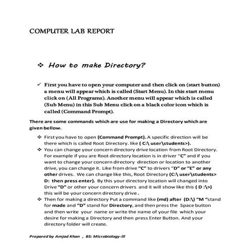 How to make a Directory ?