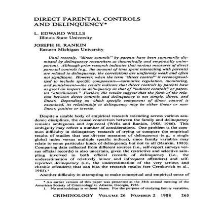 Direct parental contraol