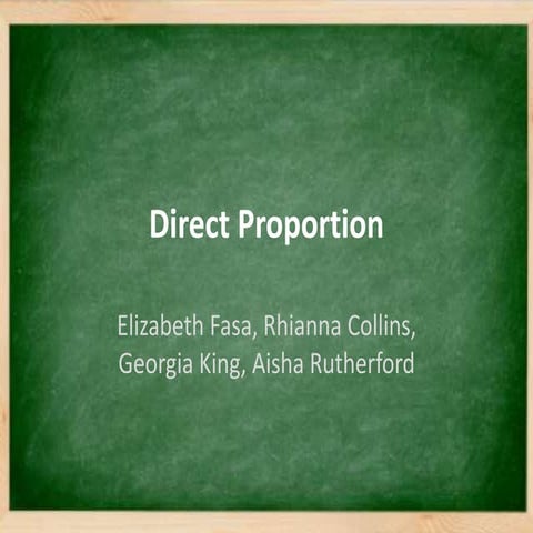 Direct proportion