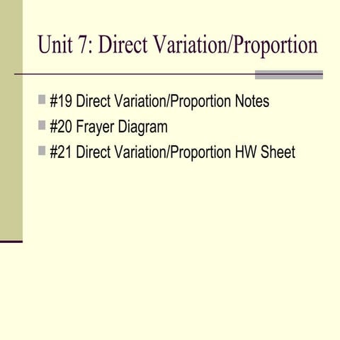 Direct proportionnotes