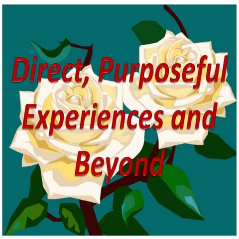 Direct, purposeful experiences and beyond by Elen B. Teodore