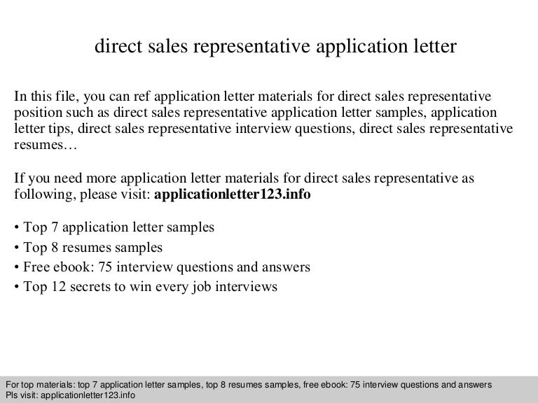 cover letter sales representative