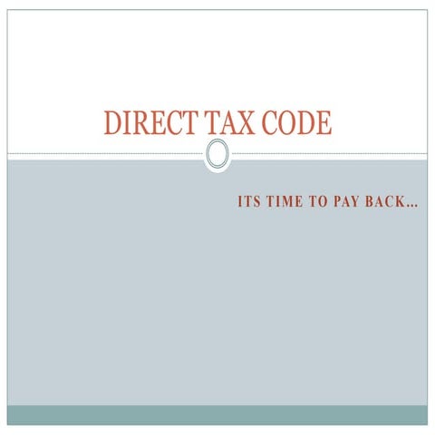 Direct tax code