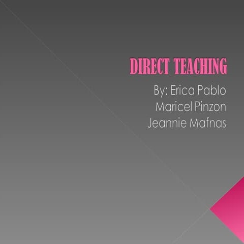 Direct Teaching Method