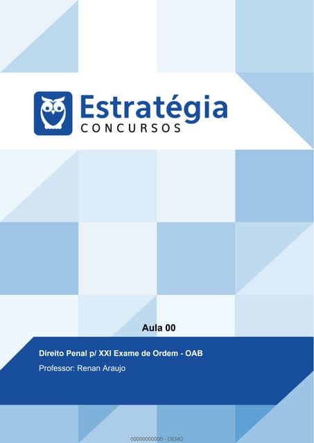 Curso Direito Penal p/ XXI Exame OA...