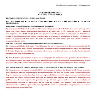 DIREITO ADMINISTRATIVO II  PARA AV1