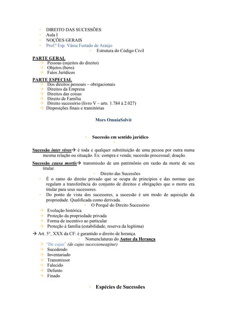 Direito das sucessões