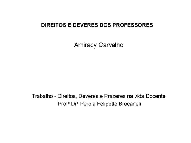Direitos Dos Professores