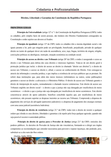Direitos, liberdade e garantias da ...