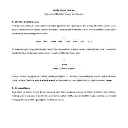 Direktori Relatif Absolut Linux
