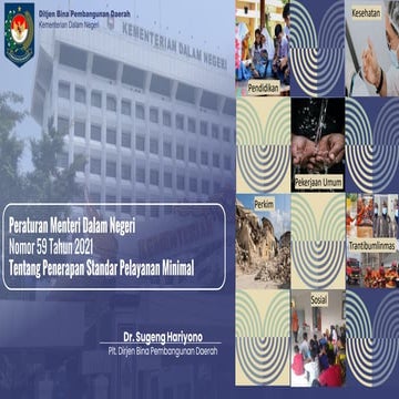 Materi Direktur Jenderal Bina Pembangunan Daerah  dan   Launching  Permendagr...