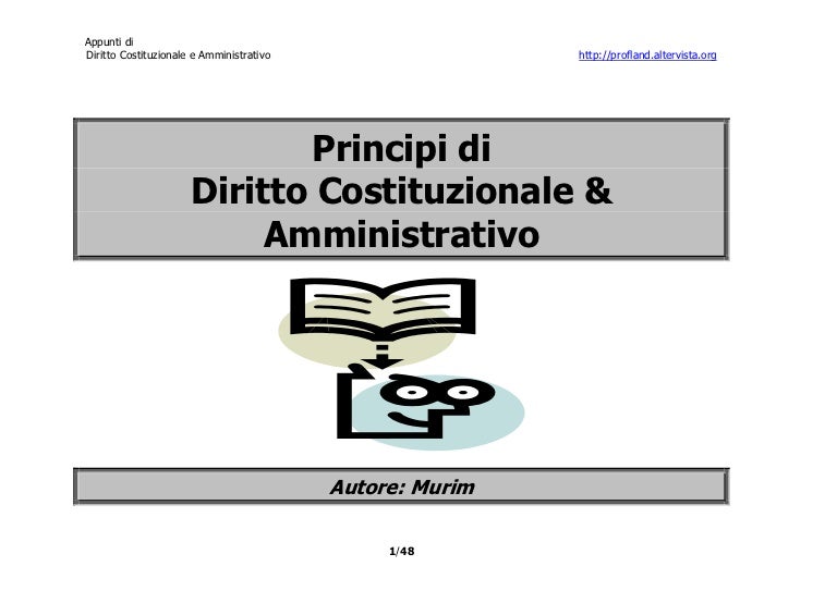 Principi di Diritto costituzionale e Amministrativo