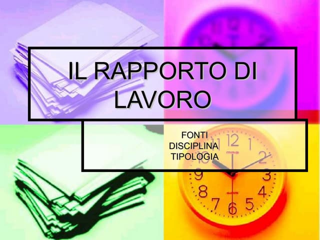 presentazione tipologie lavoro - diritto.ppt