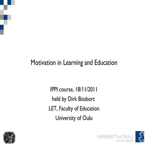 Dirk bissbort   motivation and self-regulation (handout)