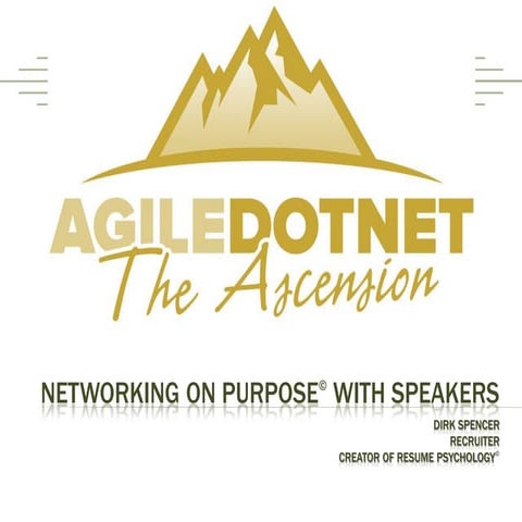 Dirk Spencer   Networking with Speakers