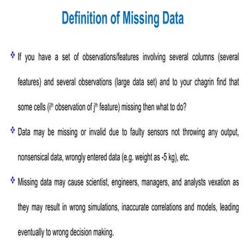 How to Deal With Missing Data | PPTX