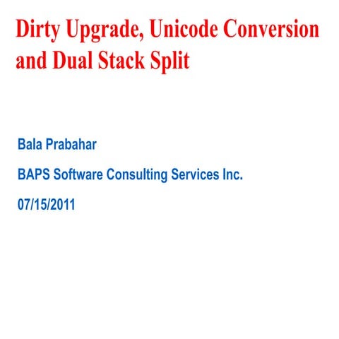 Dirty upgrade bala