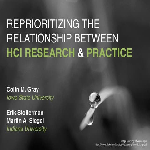 Reprioritizing the Relationship Between HCI Research and Practice: Bubble-Up ...