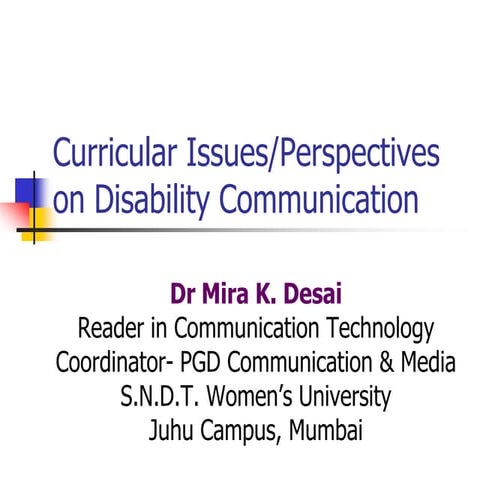 Disability and Communication