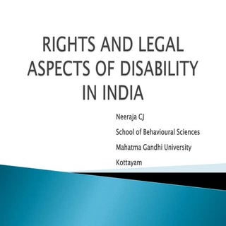 rights and legal aspects of disabil...