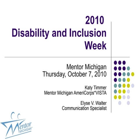 Disability and inclusion Resources for Mentoring Programs