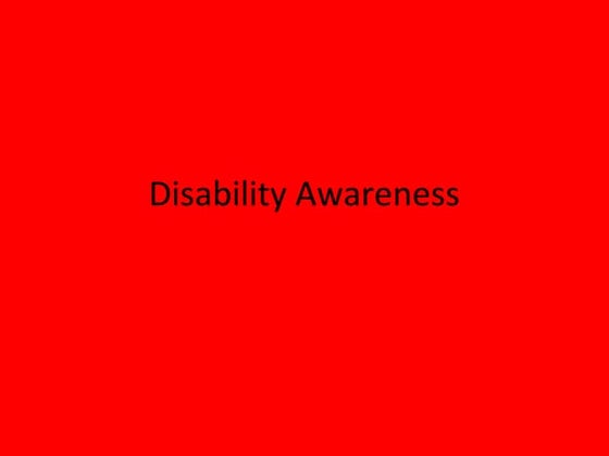 Disabled People Powerpoint | PPTX