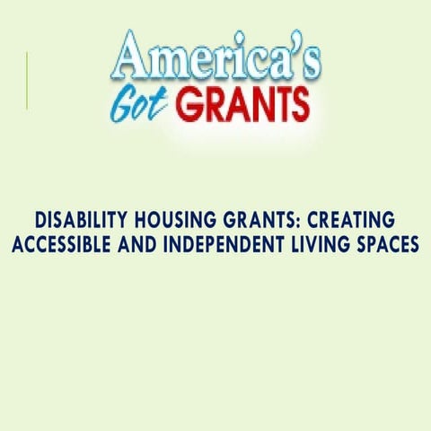 Disability Housing Grants - Creating Accessible and Independent Living Spaces