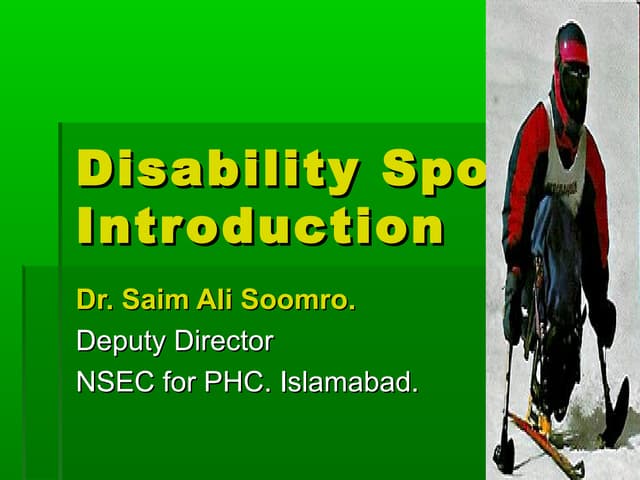 Disability sport