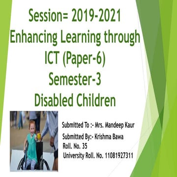 Disabled Children presentation ICT based