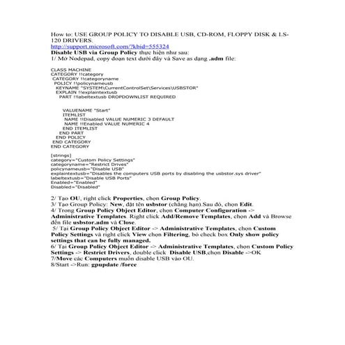 Disable usb | DOC