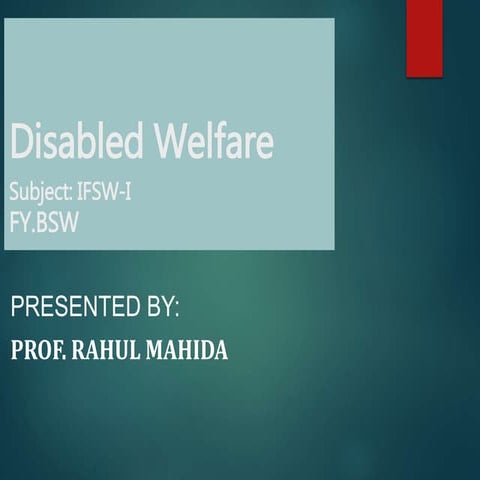 Disable welfare