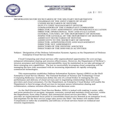 DISA Broker Designation