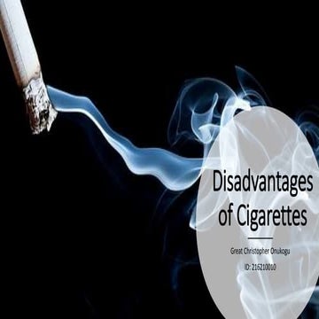 cons of cigarettes Disadvantages of-cigarettes