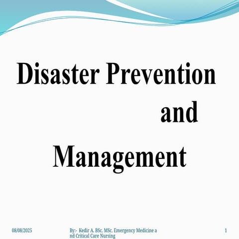 First aid management of Natural Disaster presentation .pptx