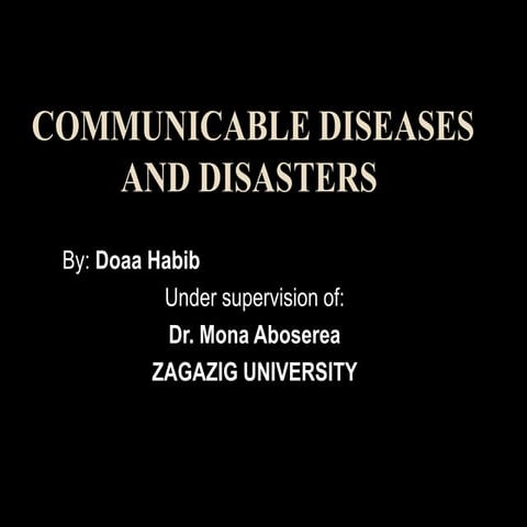 Disaster and-communicable-diseases