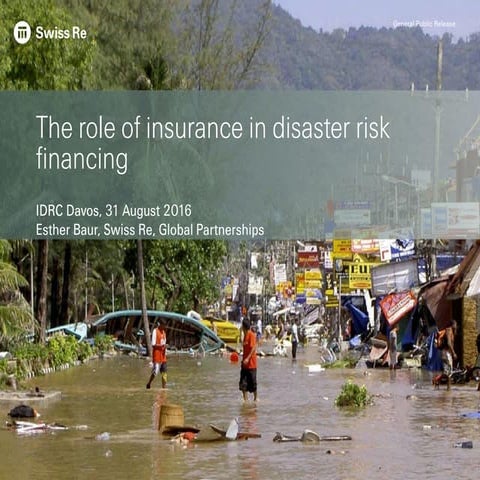 Disaster Risk Financing and the Role of Insurance, Esther BAUR | PDF