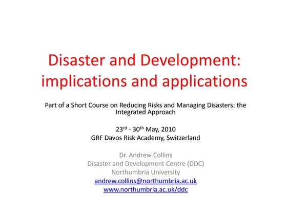 Disaster Management Sustainable Development Pptx