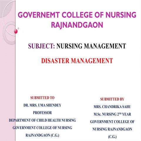 Disaster Guidelines to prevent the sudden event